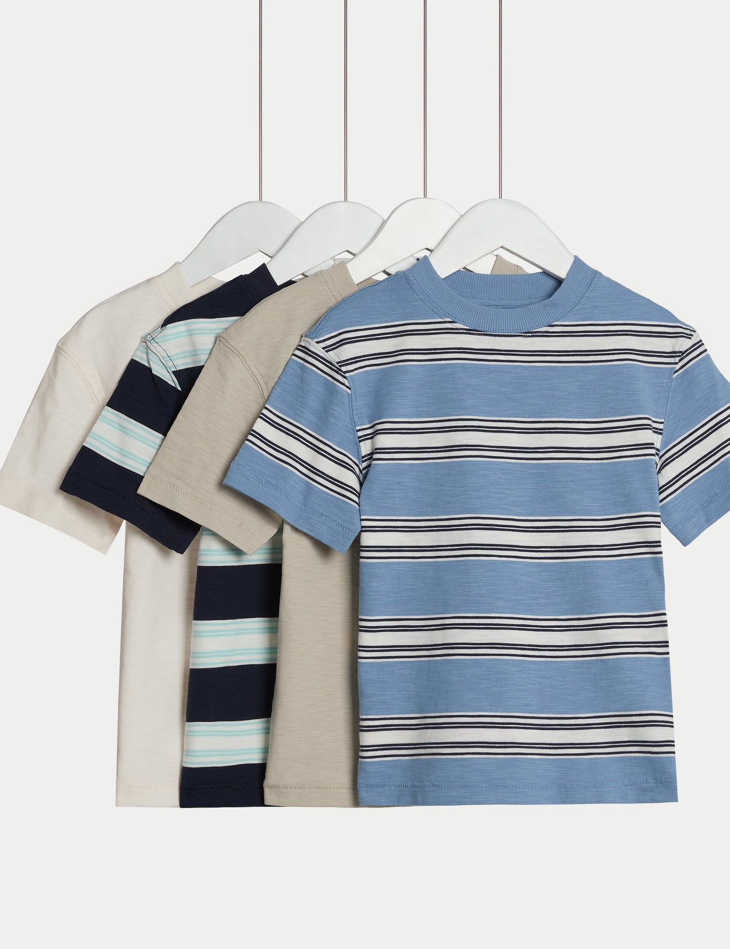 ?5'li Saf Pamuklu T-shirt Seti (2-8 Yaş)?