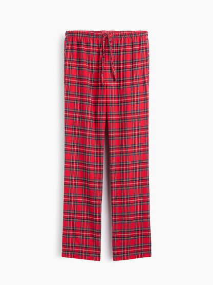 Kırmızı Relaxed Flannel Pijama Altı