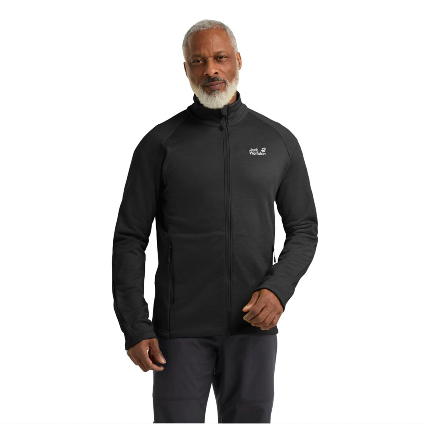 Jack Wolfskin Peak District Full Zipped Erkek Siyah Ceket
