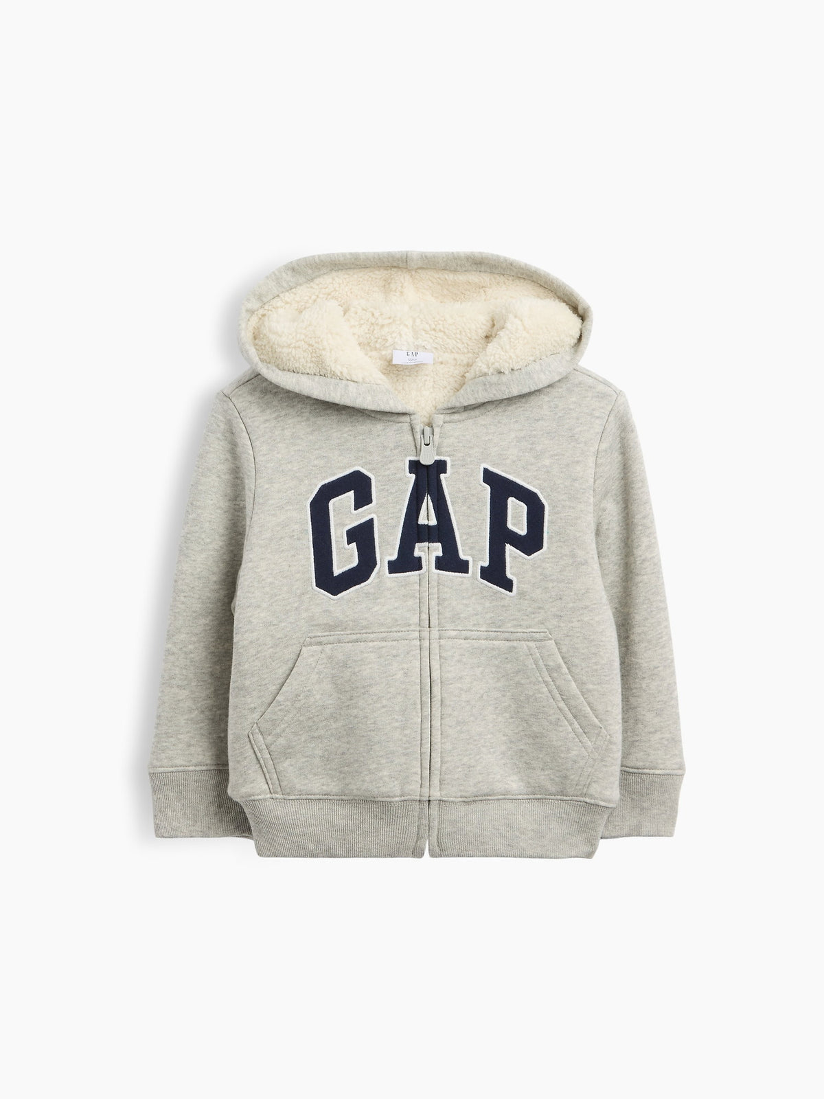 Lacivert Logo Sherpa Fermuarlı Sweatshirt