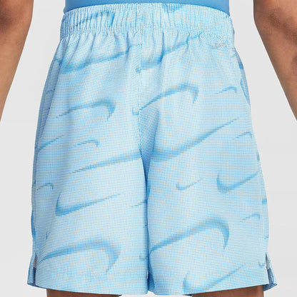 Nike Dri-fit Rhythm Printed Çocuk Mavi Şort Takımı