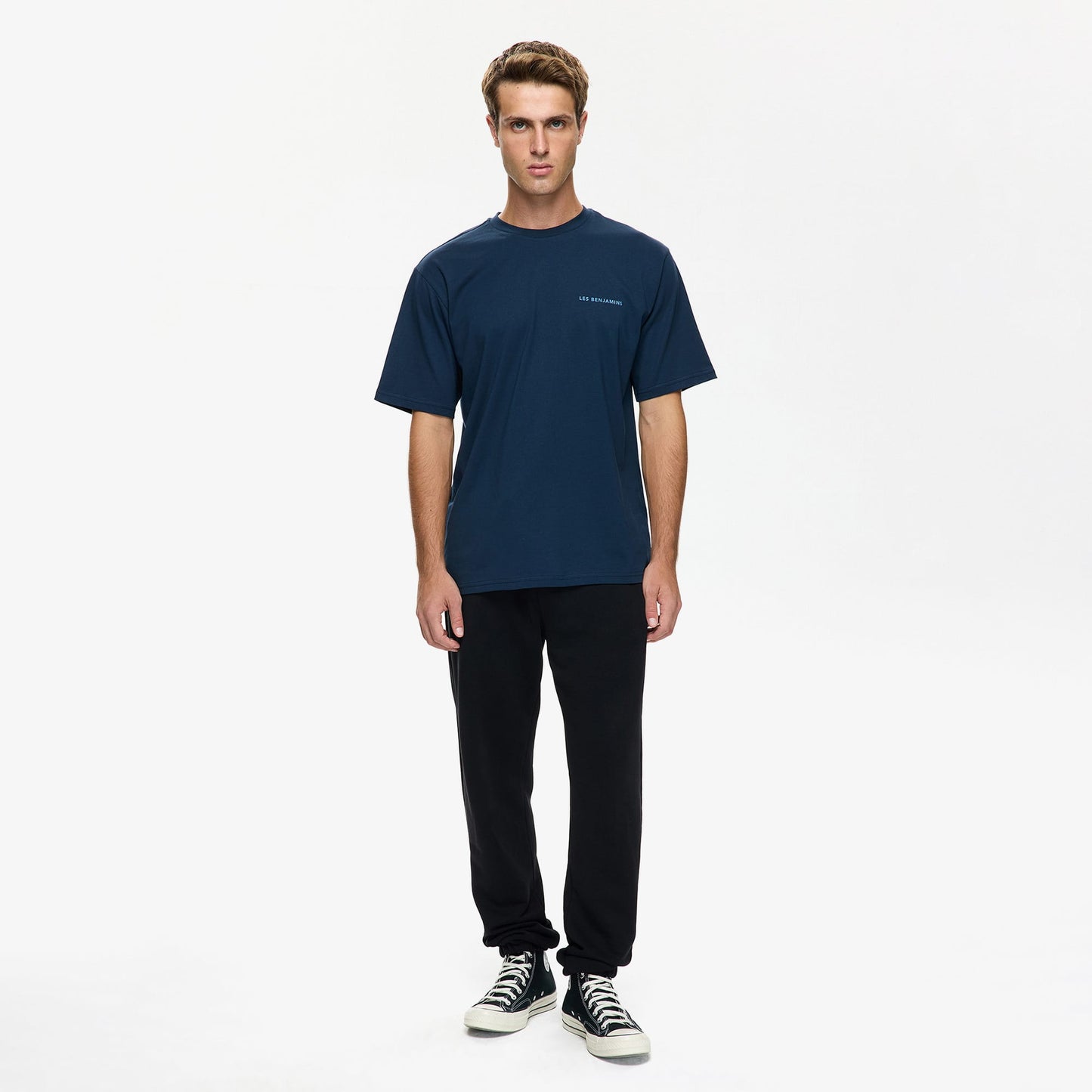 Les Benjamins Erkek Mavi T-shirt