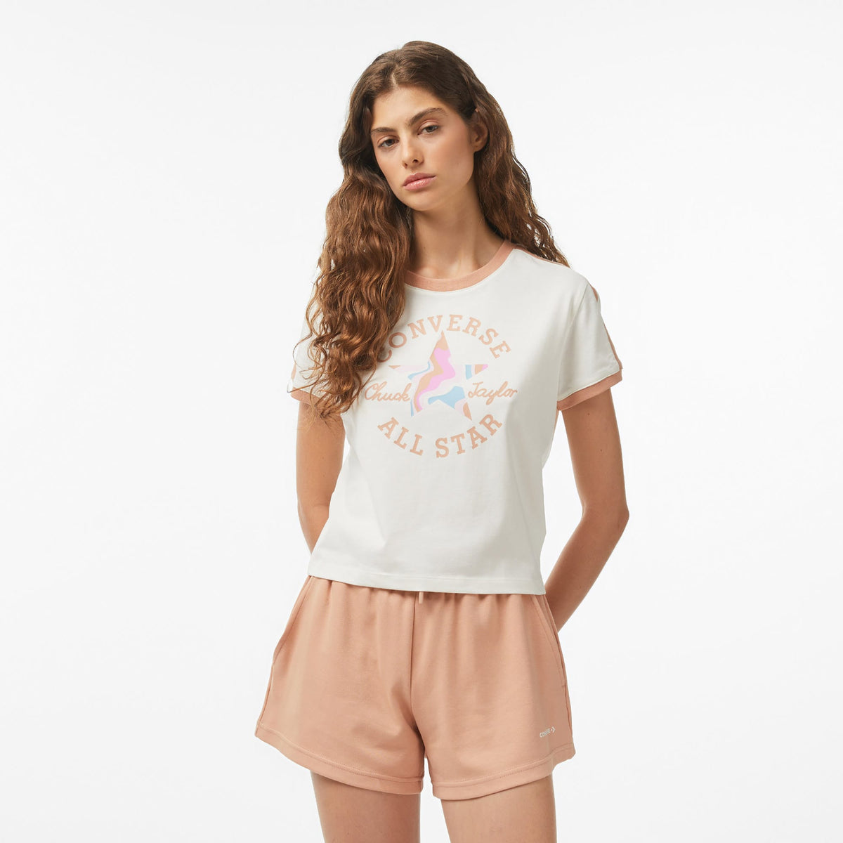 Converse Kadın Krem T-shirt