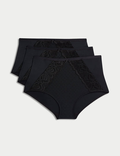 3'lü Amelia Dantelli Full Brief Külot