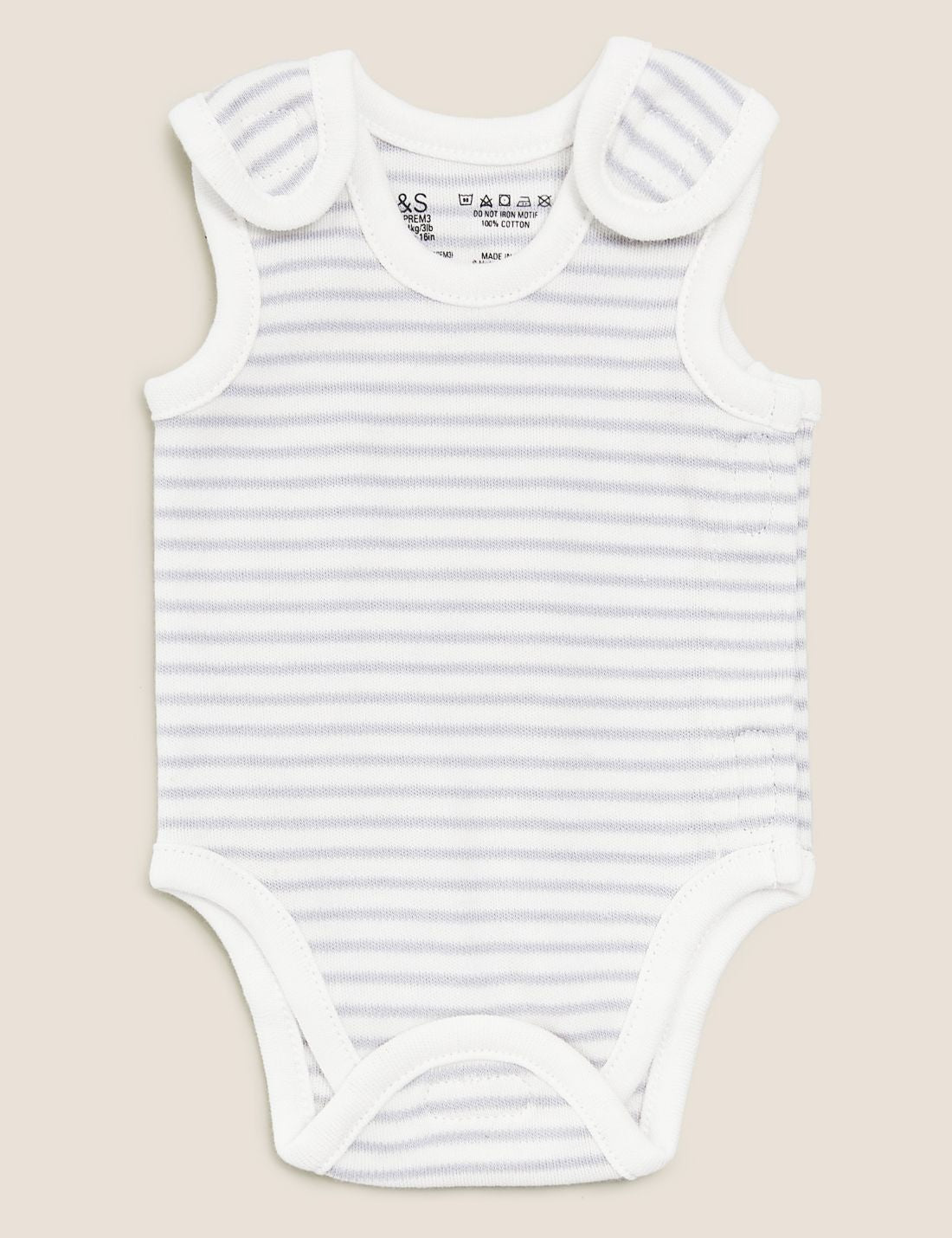 Saf Pamuklu 3'lü Prematüre Bodysuit