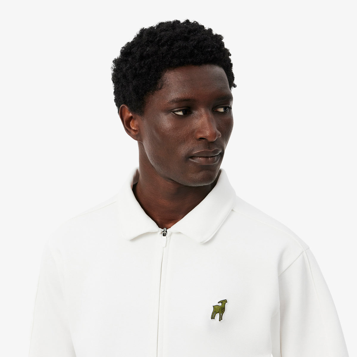 Lacoste X Novak Djokovic The Goat Erkek Beyaz Sweatshirt