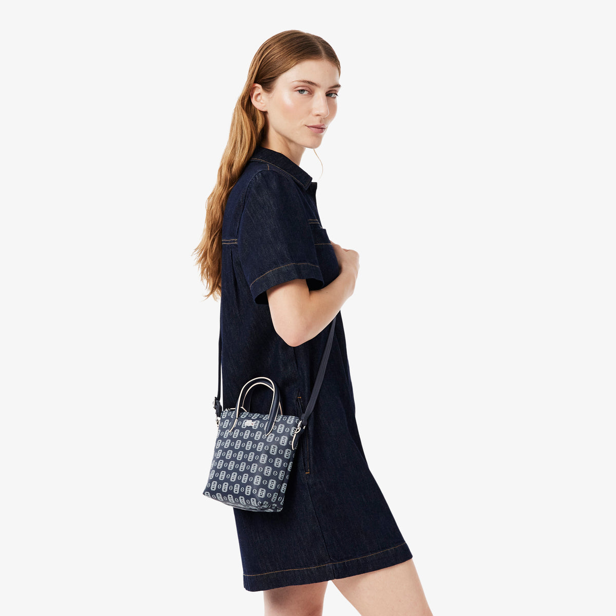 Lacoste Mini L.12.12 Kadın Lacivert Postacı Çantası