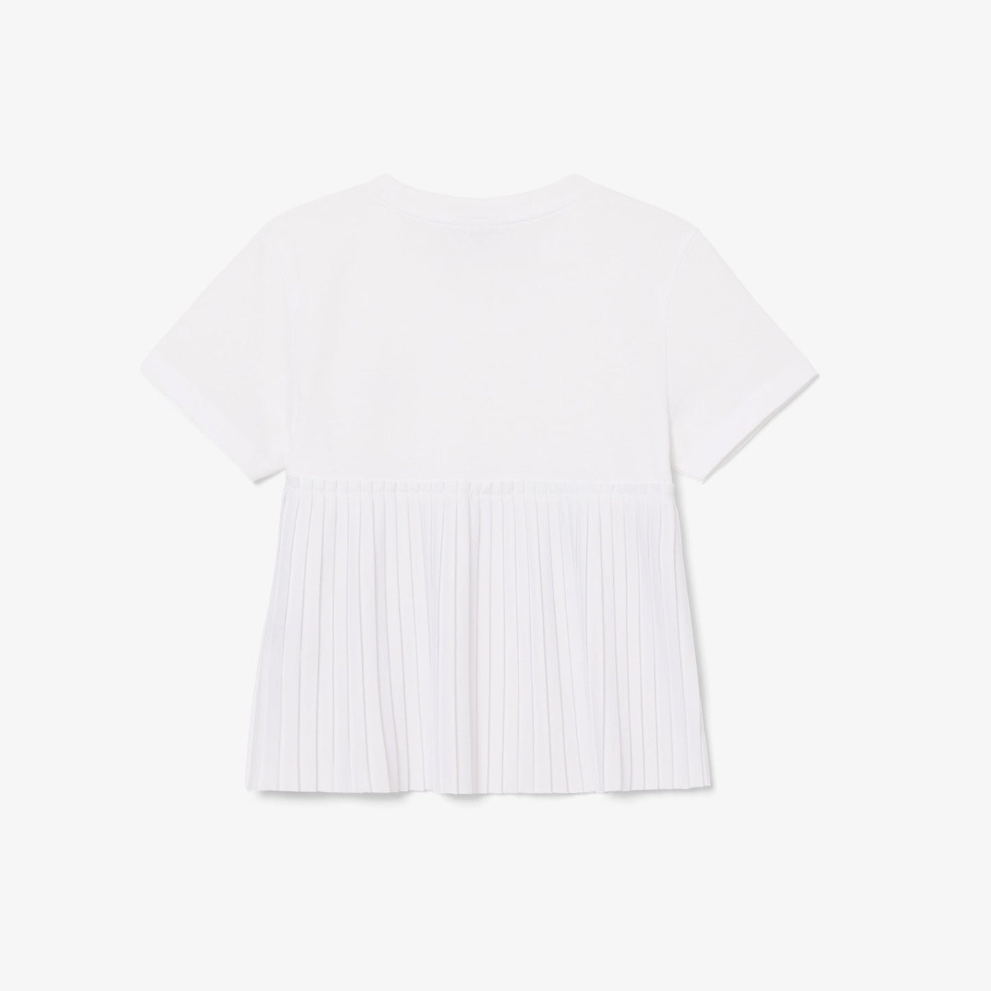 Lacoste Kız Çocuk Bisiklet Yaka Beyaz T-shirt
