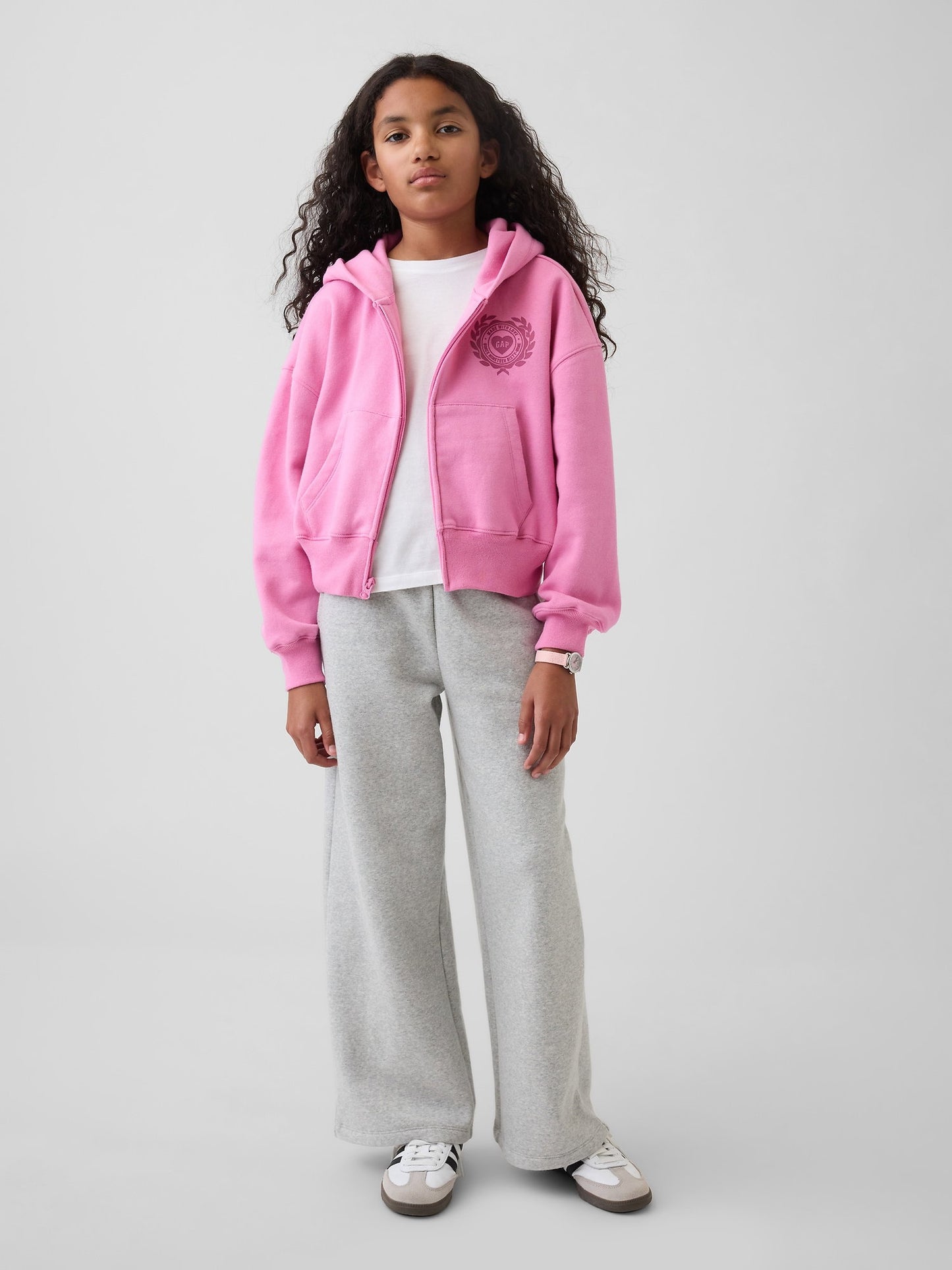 Pembe Vintagesoft Fermuarlı Sweatshirt