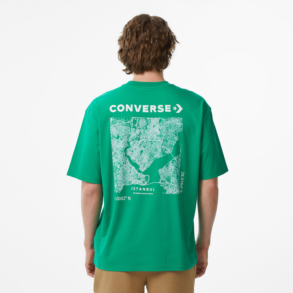 Converse Erkek Yeşil Grafik Baskılı T-shirt