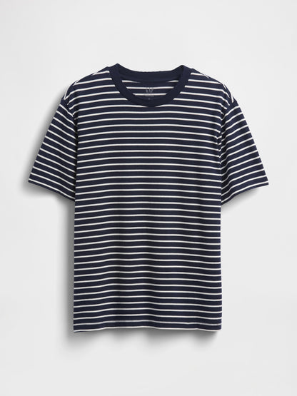 Çizgili Heavyweight Relaxed T-shirt