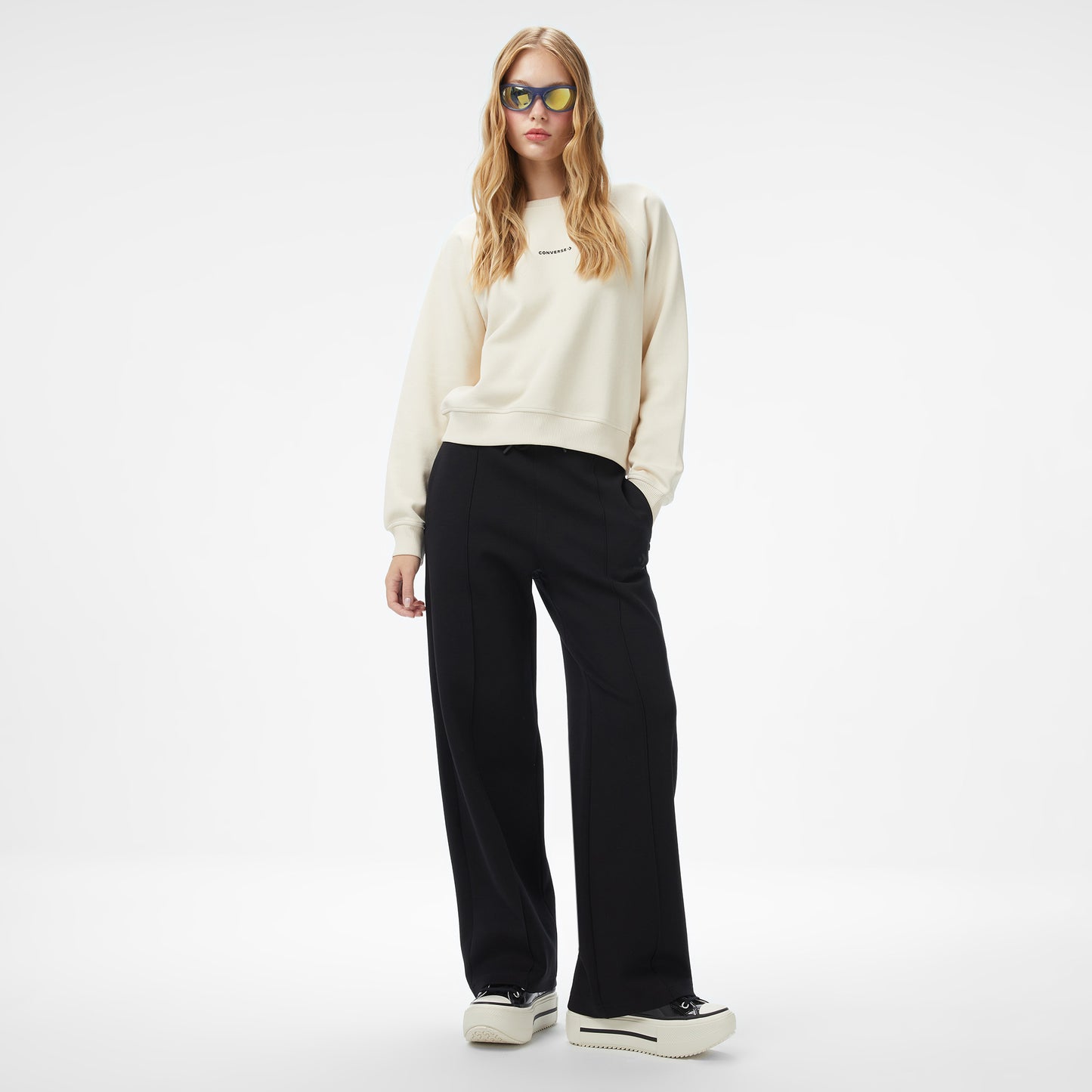 Converse Kadın Krem Sweatshirt