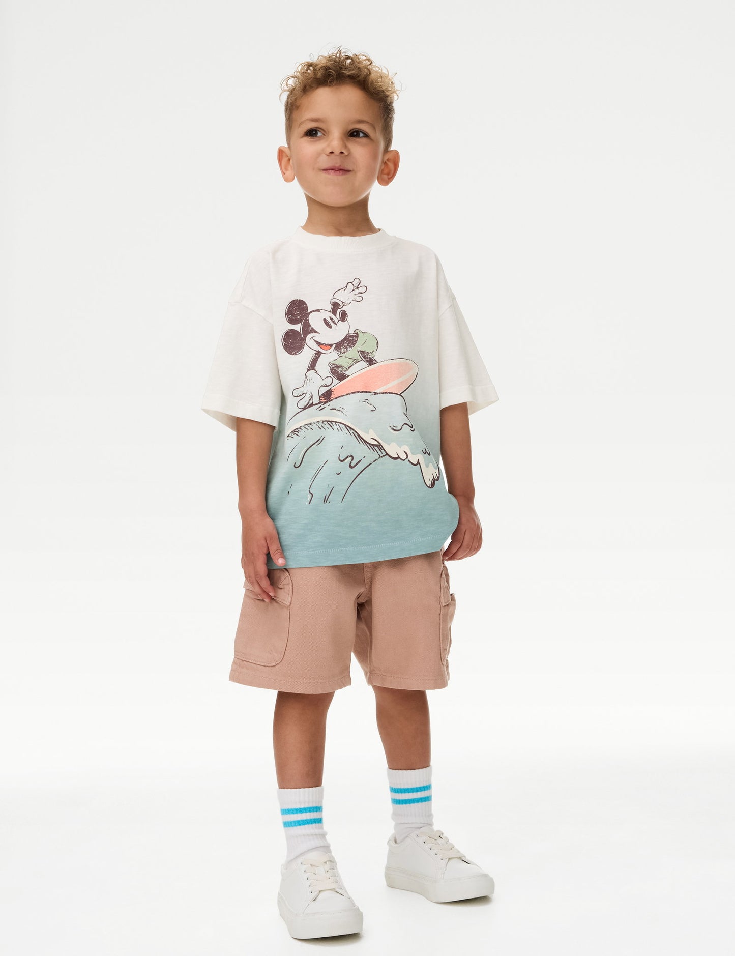 Saf Pamuklu Mickey Mouse:trade_mark: Tişört (1-8 Yaş)