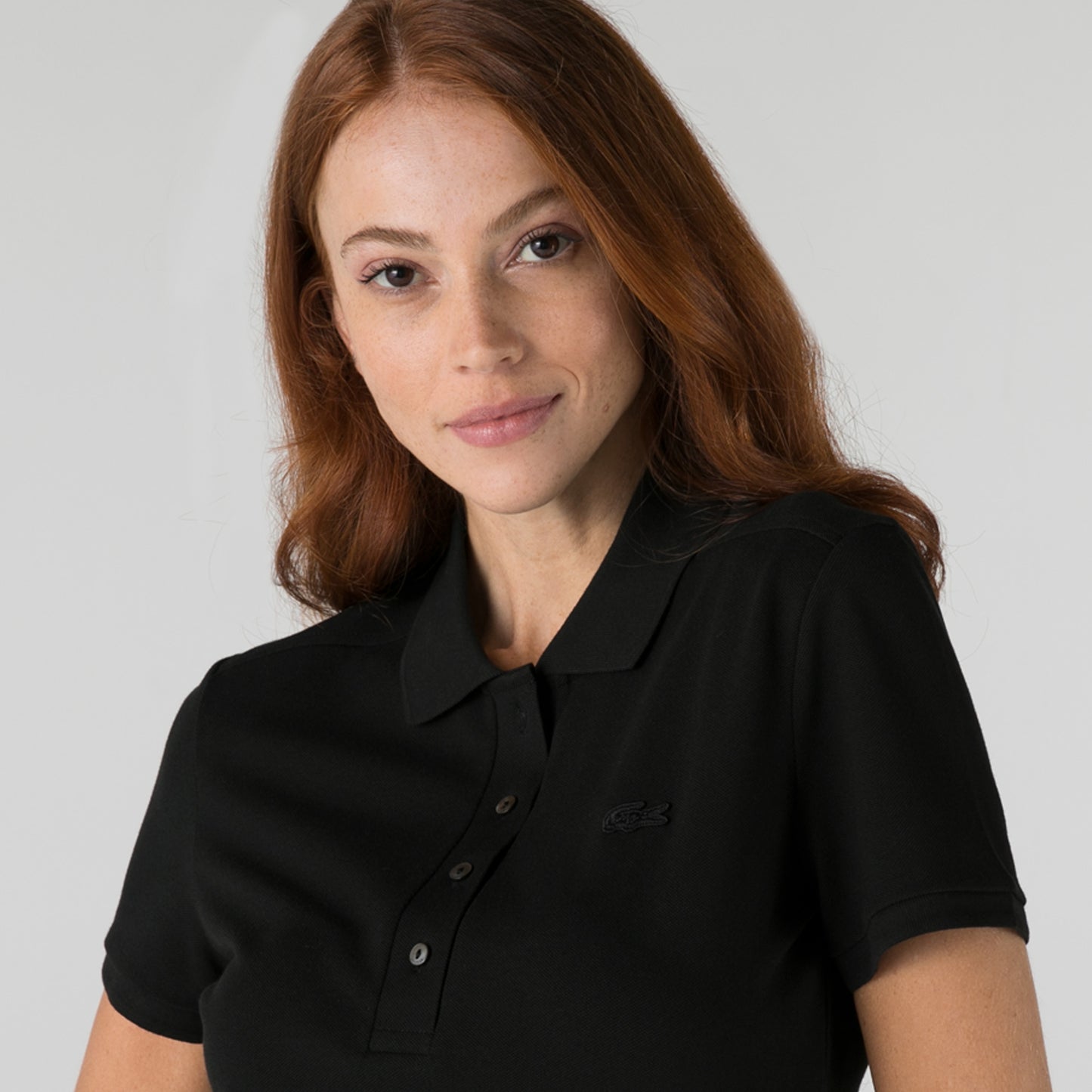 Lacoste L.12.d Kadın Slim Fit Siyah Polo