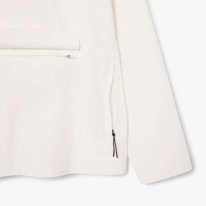 Lacoste Erkek Oversize Fit Kapüşonlu Beyaz Yağmurluk