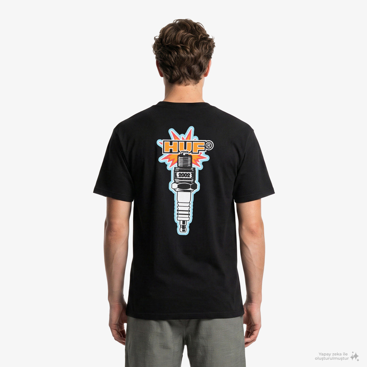Huf Spark It Up Ss Tee Erkek Siyah T-shirt