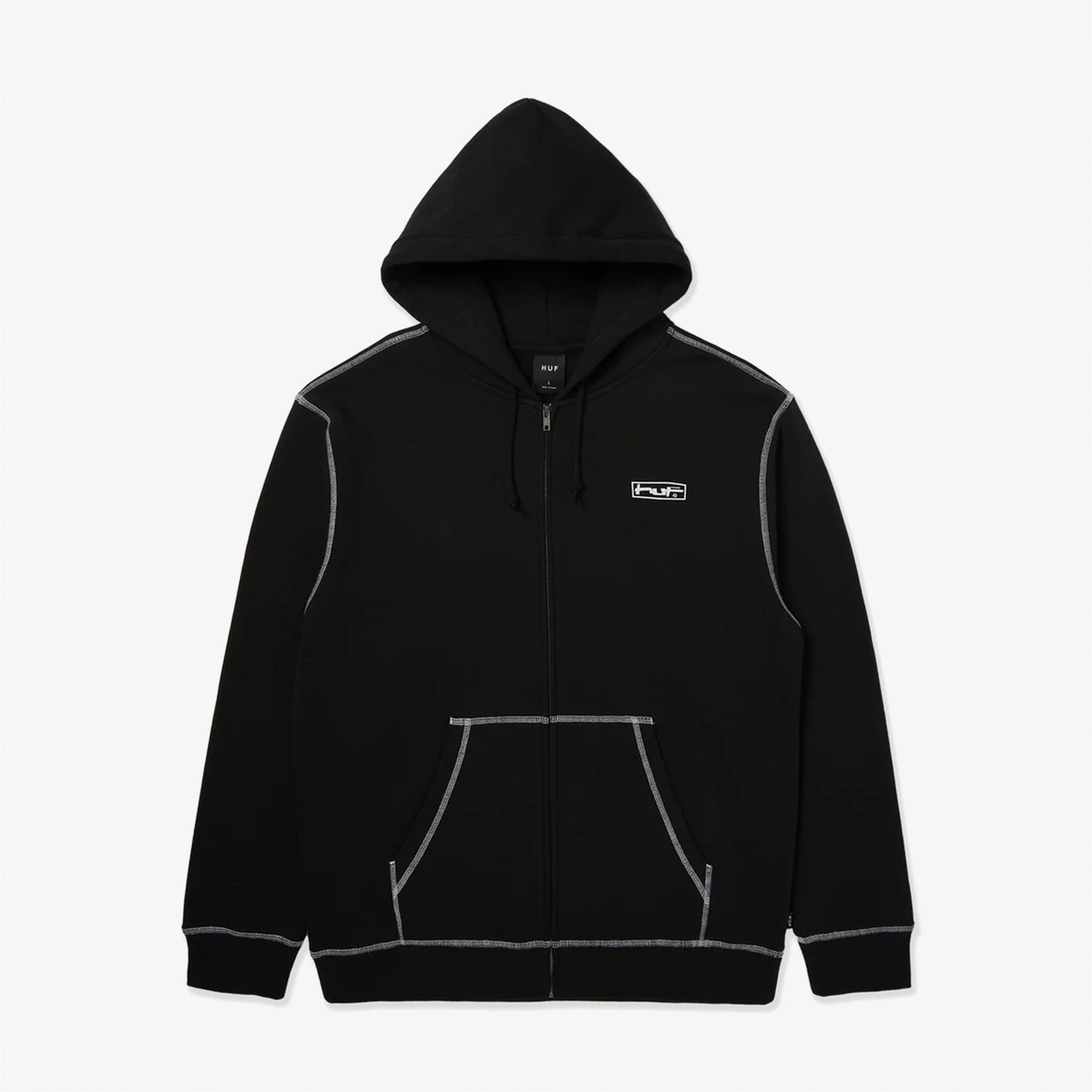 Huf Stretch Full-zip Erkek Siyah Sweatshirt