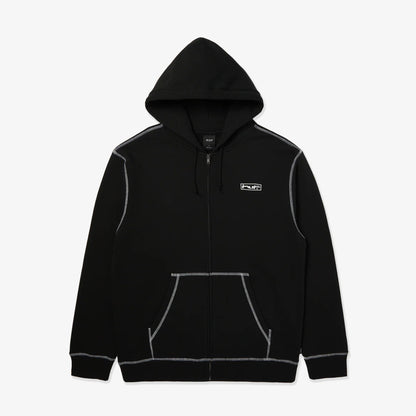 Huf Stretch Full-zip Erkek Siyah Sweatshirt