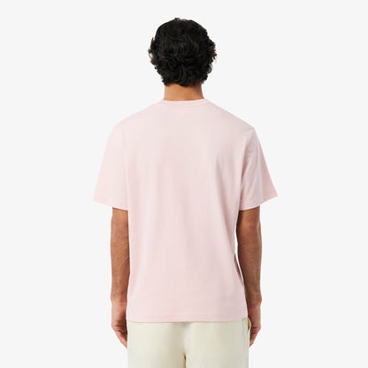 Lacoste Erkek Classic Fit Bisiklet Yaka Pembe T-shirt