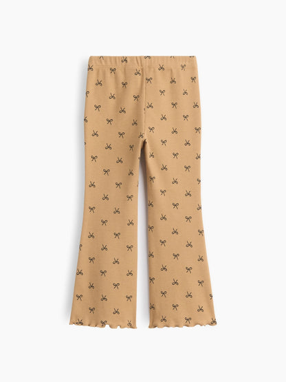 Bej Pull-on Fitilli Flare Tayt