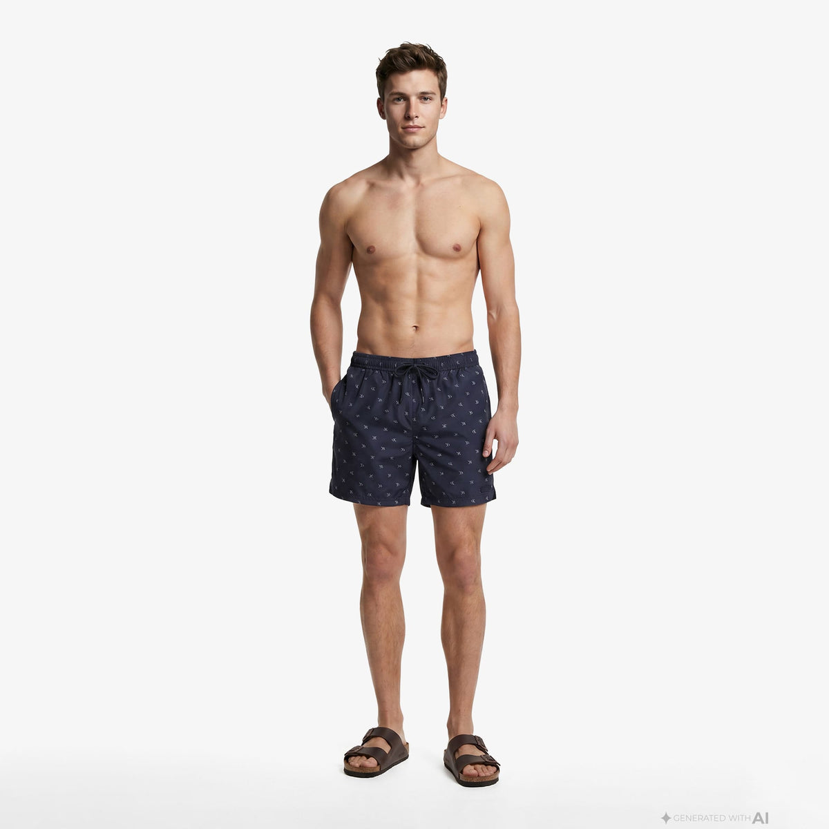Calvin Klein Short Drawstring Covered Erkek Mavi Deniz Şortu