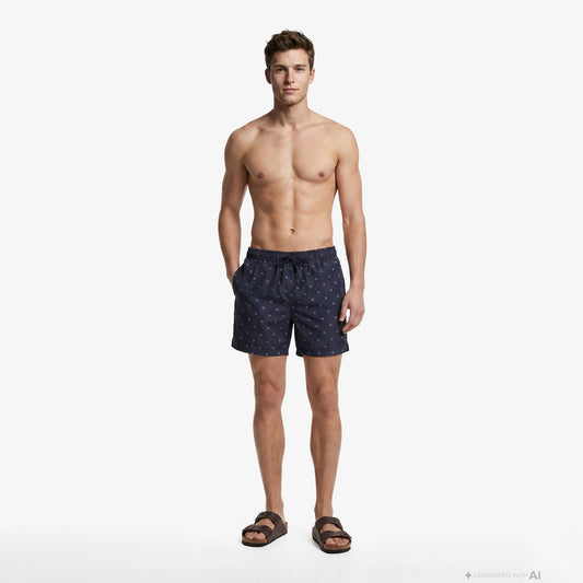 Calvin Klein Short Drawstring Covered Erkek Mavi Deniz Şortu