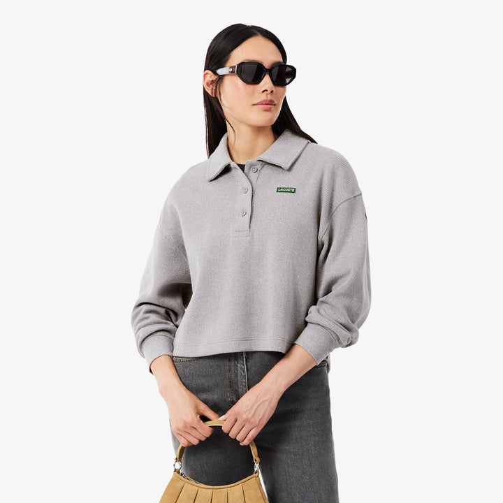 Lacoste Oversize Fit Kadın Gri Sweatshirt