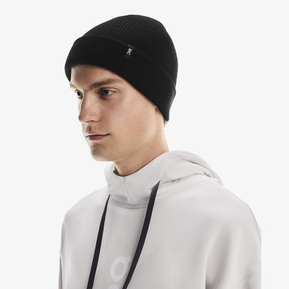 On Merino Beanie Unisex Siyah Bere
