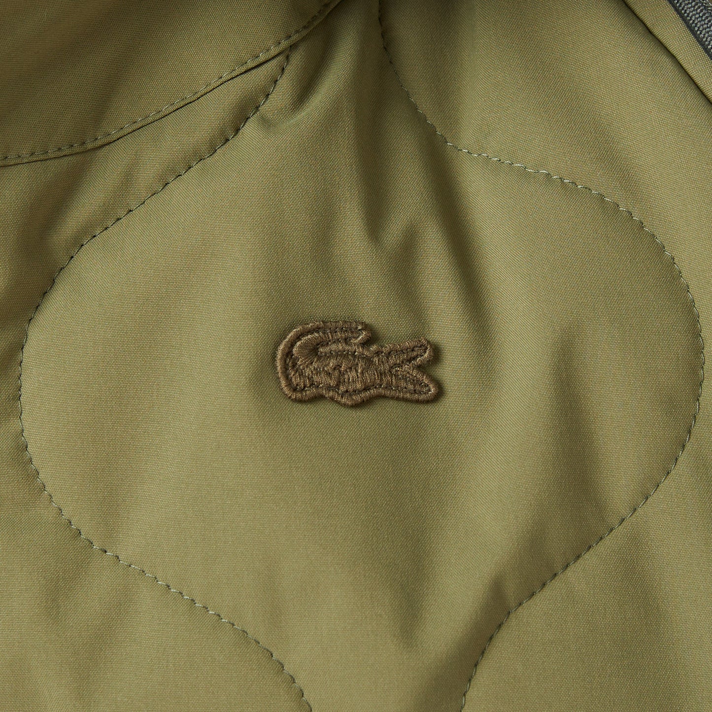 Lacoste Kadın Gömlek Yaka Baskılı Haki Ceket