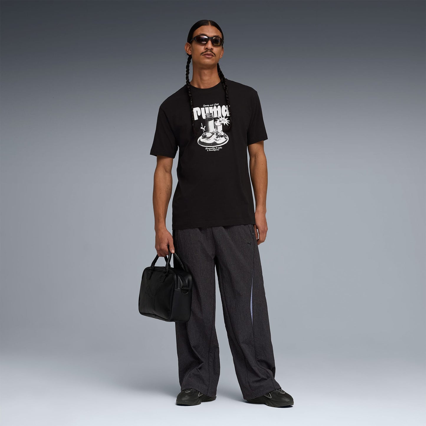 Puma Graphic Erkek Siyah T-shirt
