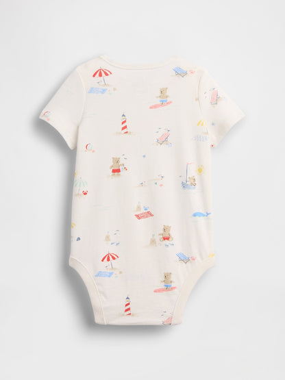 Kırık Beyaz First Favorites Organik Pamuk Bodysuit