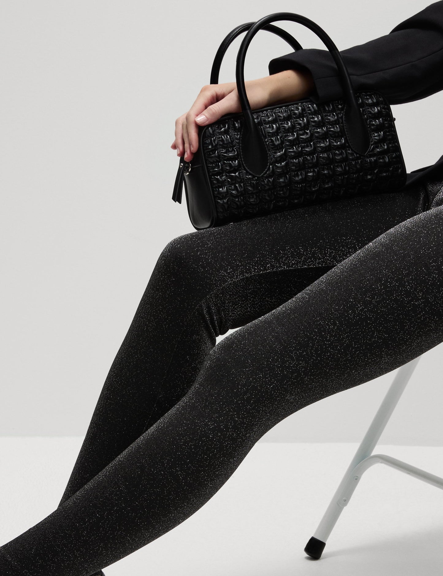 Parıltılı Yüksek Bel Tayt