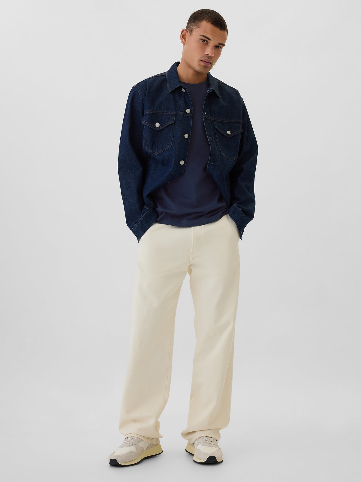Lacivert Gap Logo Everyday Soft T-shirt