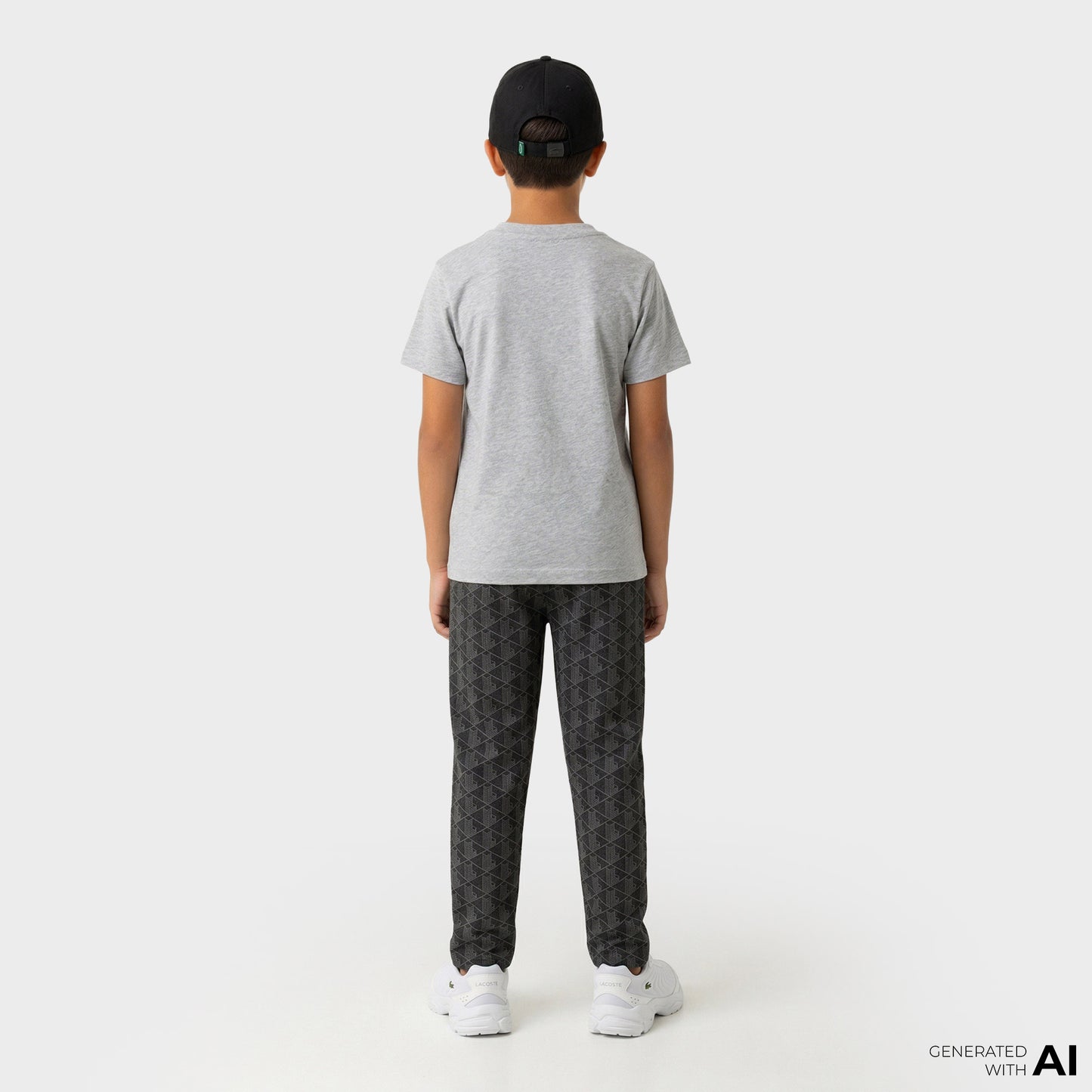 Lacoste Çocuk Monogram Siyah Eşofman Altı