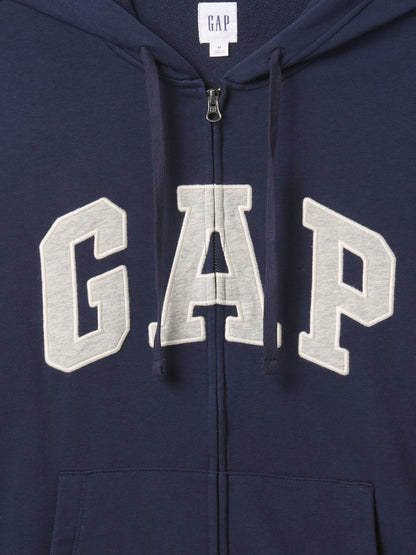 Lacivert Gap Logo Fermuarlı Fransız Havlu Kumaş Sweatshirt