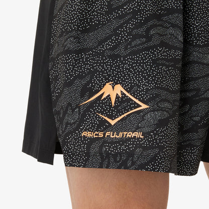 Asics Fujitrail All Over Print 5in Erkek Siyah Şort