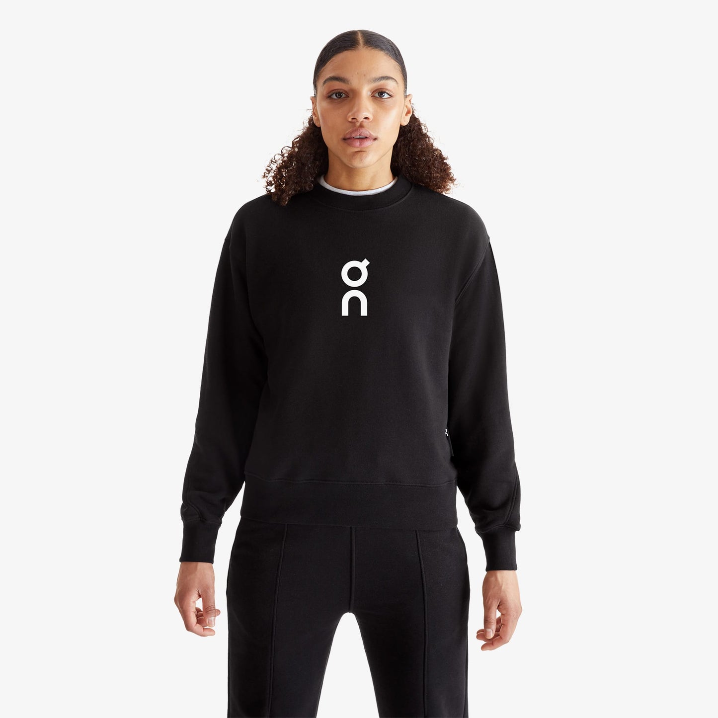 On Club Crew Kadın Siyah Sweatshirt