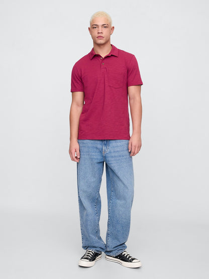 Koyu Pembe Cepli Polo T-shirt
