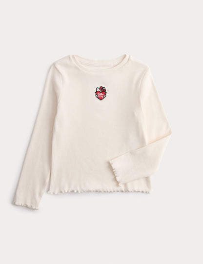 Pamuk Karışımlı Hello Kitty T-shirt (2–8 Yaş)
