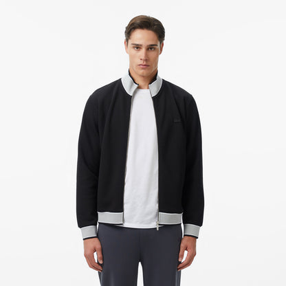 Lacoste Erkek Regular Fit Fermuarlı Renk Bloklu Siyah Sweatshirt