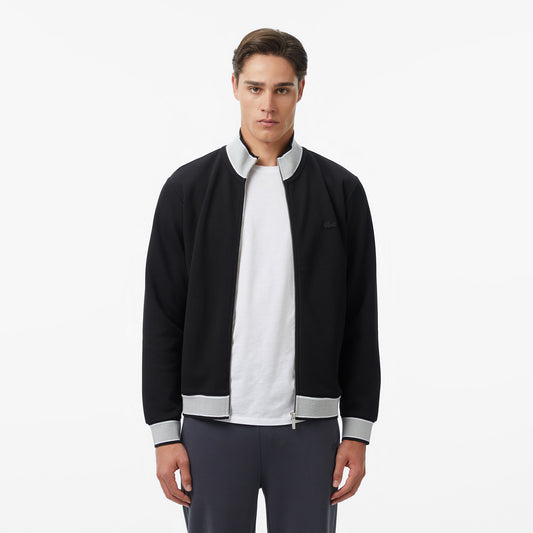 Lacoste Erkek Regular Fit Fermuarlı Renk Bloklu Siyah Sweatshirt