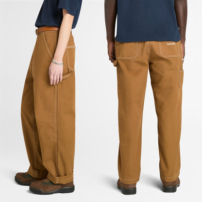 Timberland Washed Duck Canvas Carpenter Erkek Sarı Pantolon