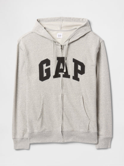 Lacivert Gap Logo Fermuarlı Fransız Havlu Kumaş Sweatshirt