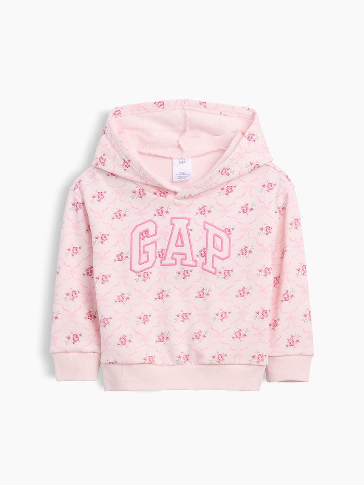 Pembe Relaxed Fransız Havlu Kumaş Logo Sweatshirt