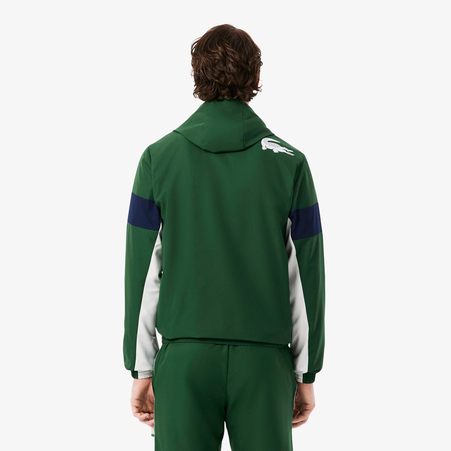 Lacoste Erkek Regular Fit Kapüşonlu Renk Bloklu Yeşil Ceket
