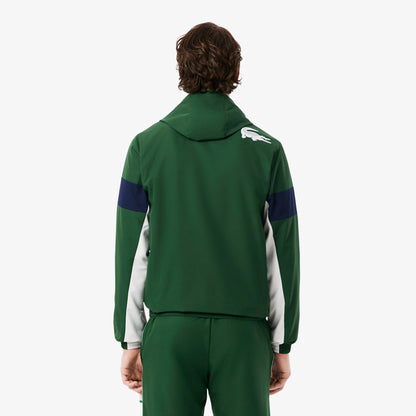 Lacoste Erkek Regular Fit Kapüşonlu Renk Bloklu Yeşil Ceket
