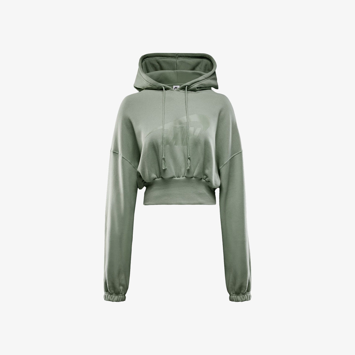Nike Oversized Sportswear Fleece Cropped Kadın Yeşil Günlük Sweatshirt