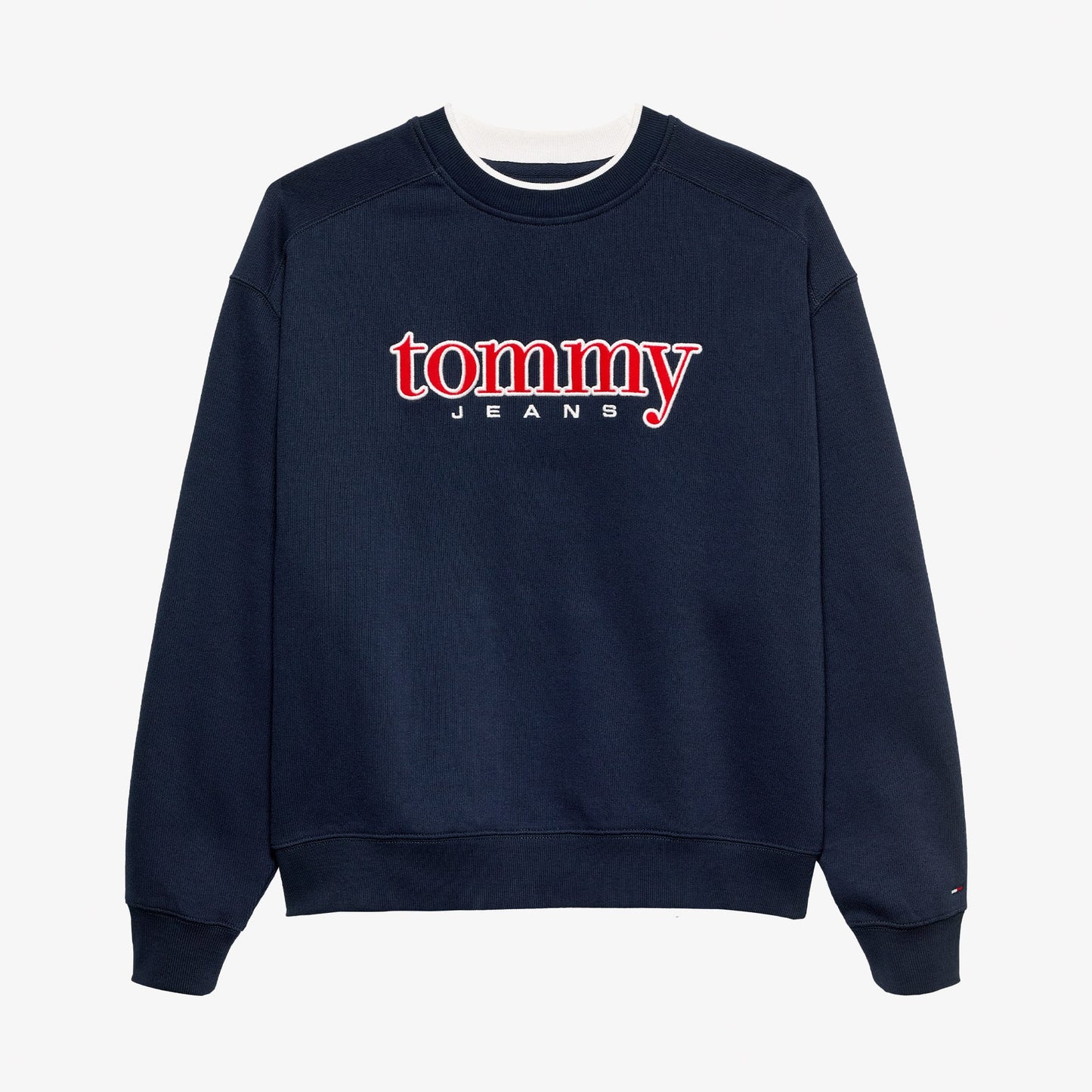 Tommy Hilfiger Erkek 90s Texture Graphic Erkek Lacivert Sweatshirt