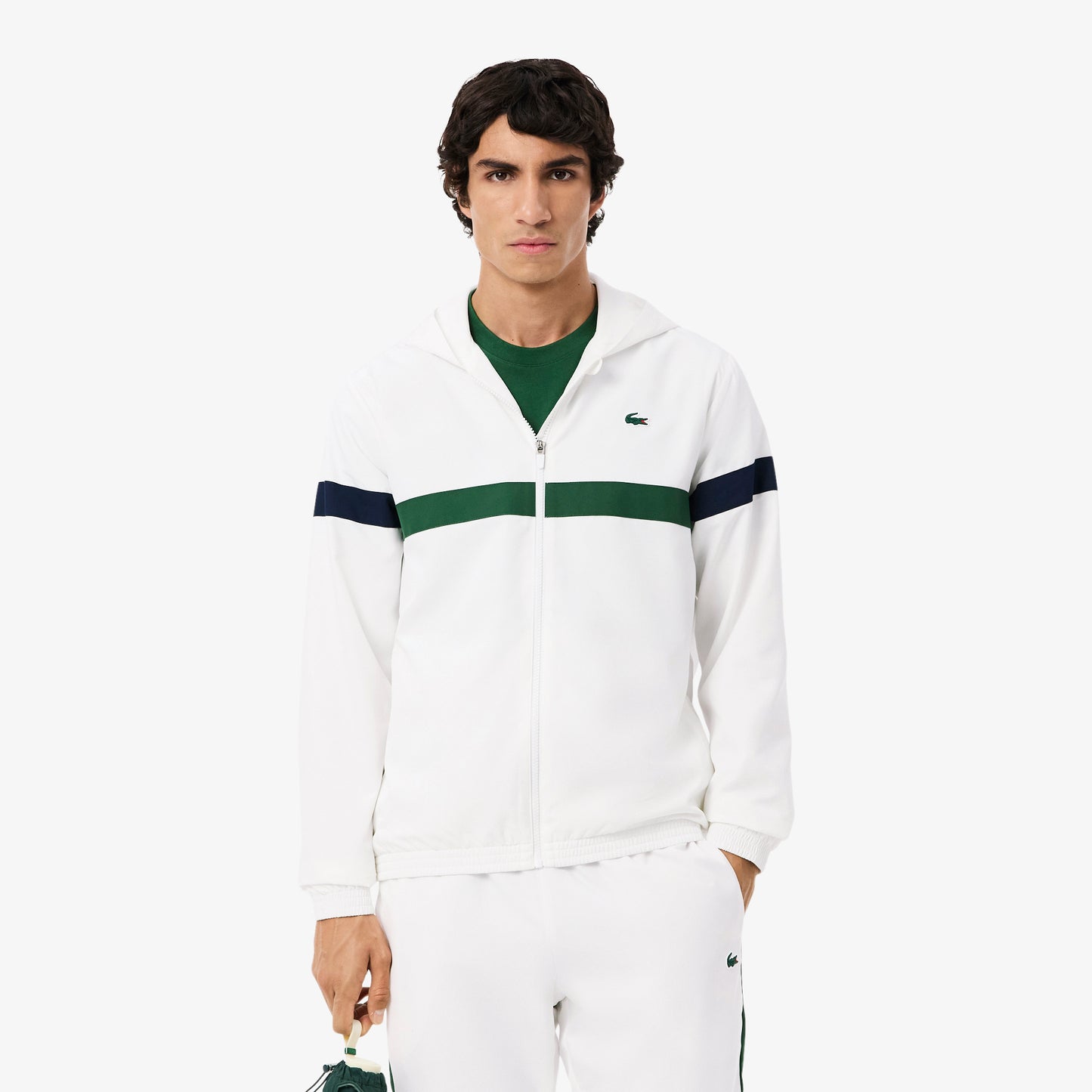 Lacoste Erkek Regular Fit Renk Bloklu Beyaz Eşofman Takımı