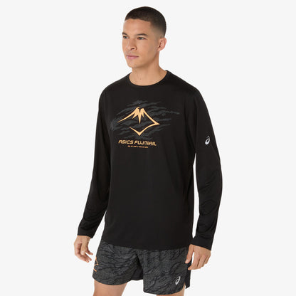 Asics Fujitrail Logo Ls Top Erkek Siyah T-shirt